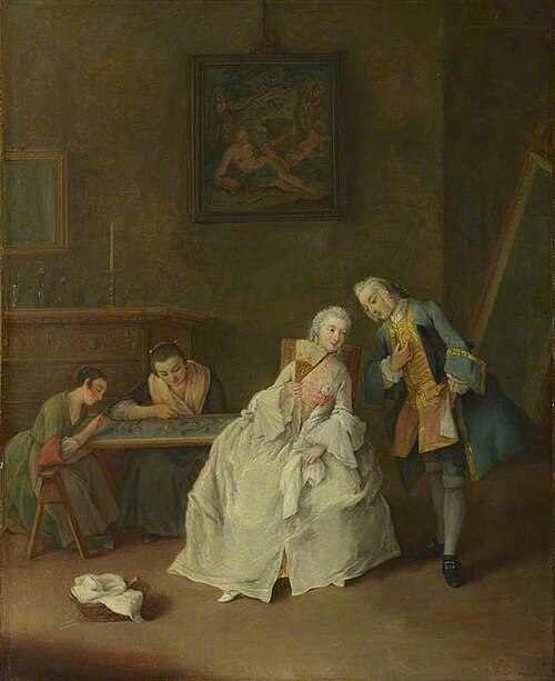A Lady receiving a Cavalier, 1750, Pietro Longhi