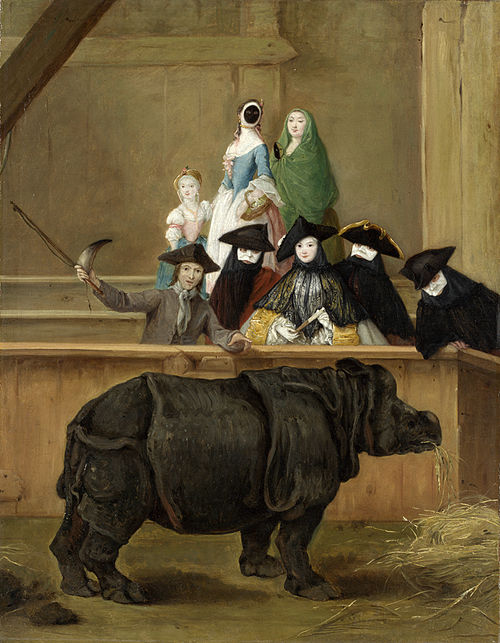 Exposition d'un rhinocéros à Venise, 1751, Pietro Longhi