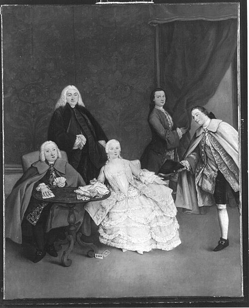 The vist. Playing cards, 1760, Pietro Longhi