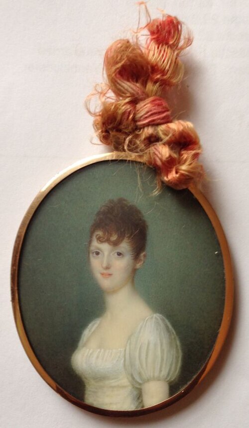 Portretminiatuur van Genovièva Maria Rengers, 1809, Joseph Boze