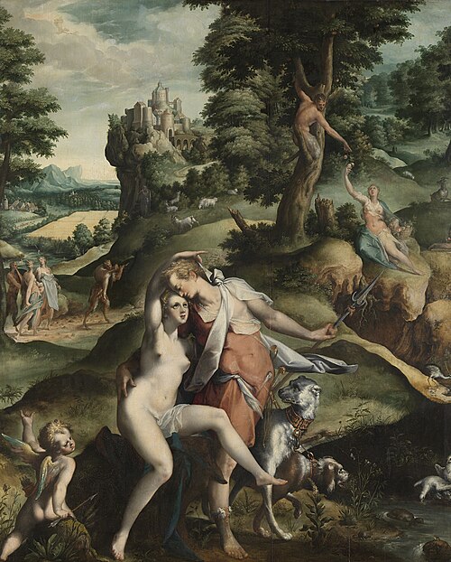 Vénus et Adonis, 1587, Bartholomeus Spranger