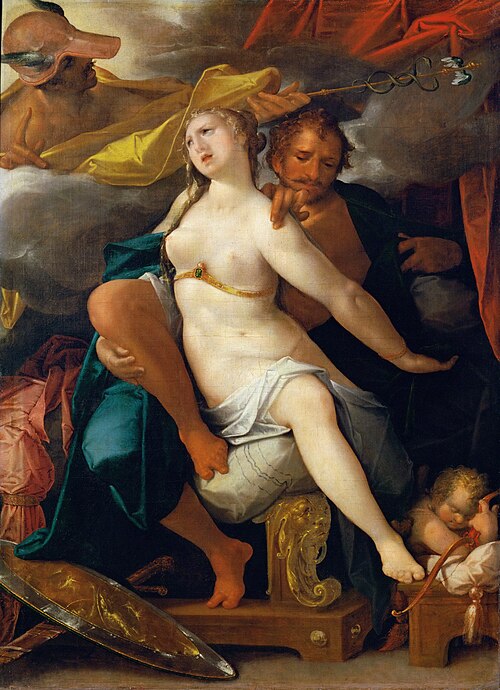 Venus and Mars warned by Mercury, 1586, Bartholomeus Spranger
