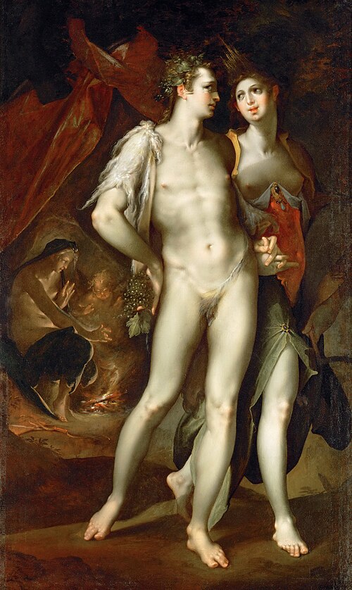 Sine Cerere et Baccho friget Venus, 1590, Bartholomeus Spranger