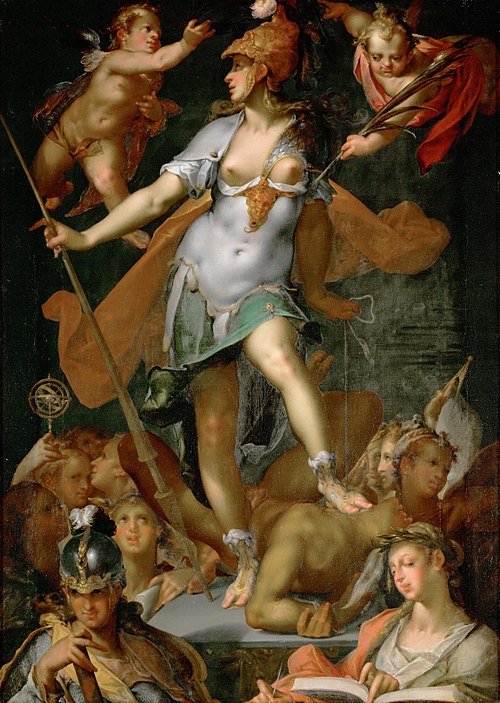 Minerva Victorious over Ignorance, 1591, Bartholomeus Spranger