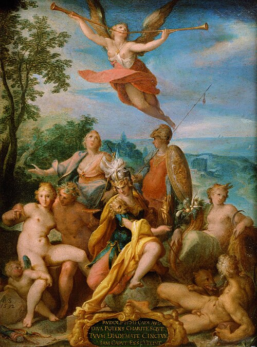 Allegory of Emperor Rudolf II, 1592, Bartholomeus Spranger