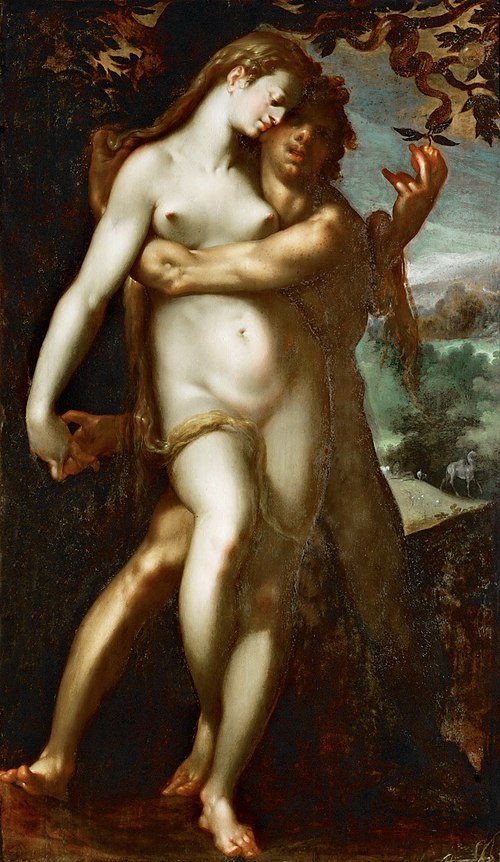 Le péché originel, 1593, Bartholomeus Spranger