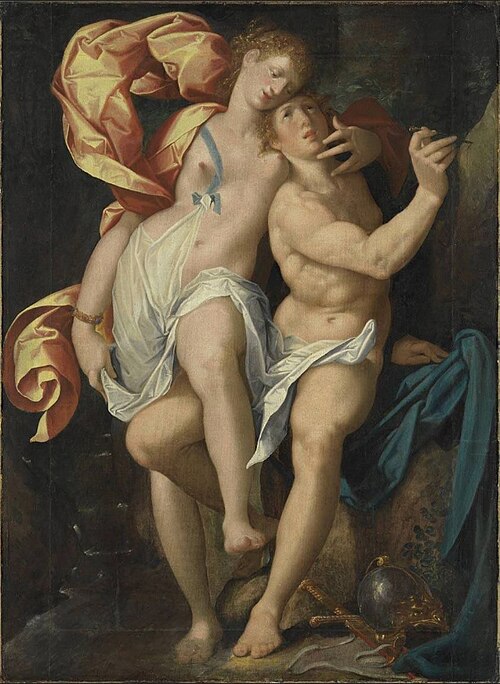 Angelica and Medoro, 1600, Bartholomeus Spranger