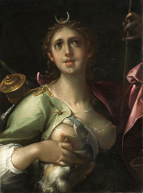 Diana - Luna, 1600, Bartholomeus Spranger