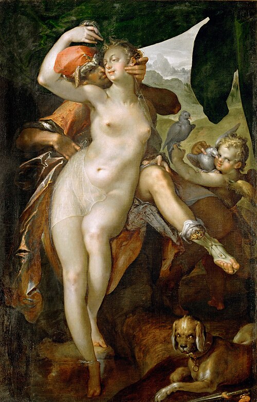 Vénus et Adonis, 1597, Bartholomeus Spranger