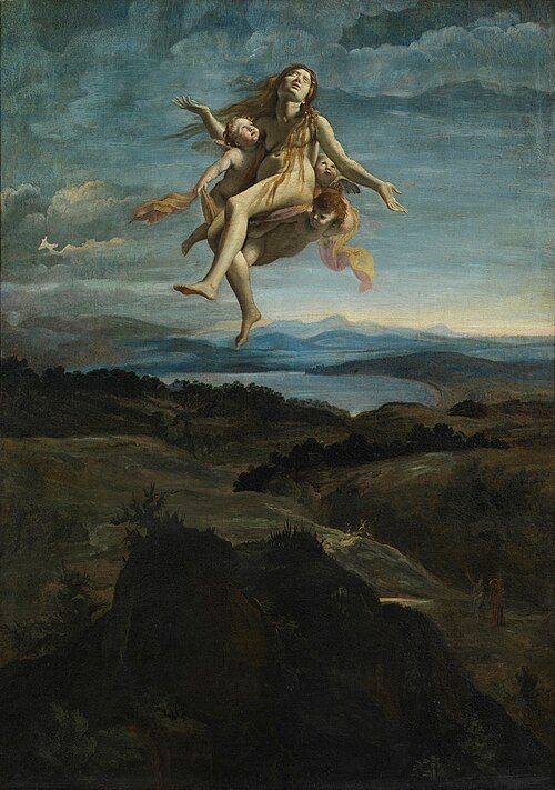 Madeleine portée au ciel par des anges, , Giovanni Lanfranco