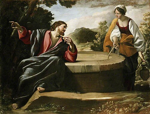 Christ and the Woman of Samaria, , Giovanni Lanfranco