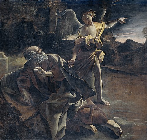 The Prophet Elijah in the Desert Awakened by an Angel, 1624, Giovanni Lanfranco