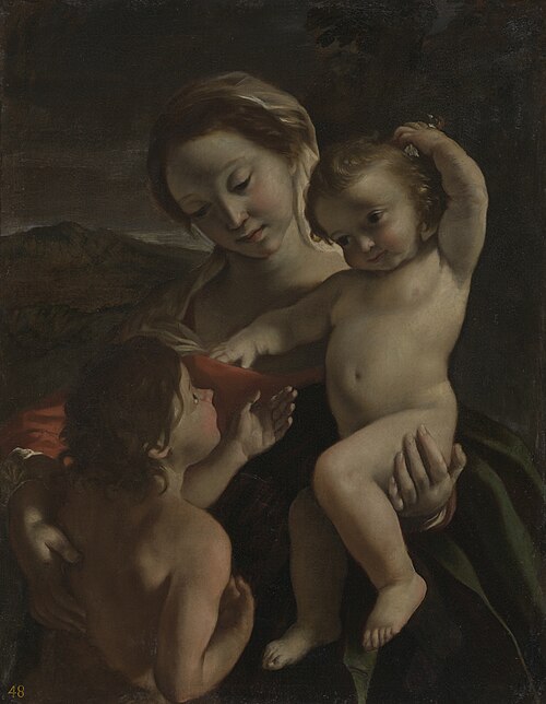 Madonna and Child with the Infant Saint John the Baptist, 1630, Giovanni Lanfranco