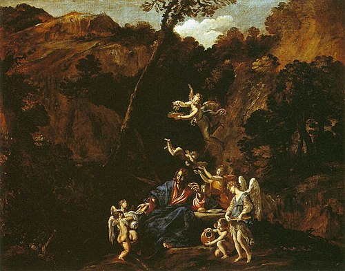Christ Served by Angels, 1616, Giovanni Lanfranco