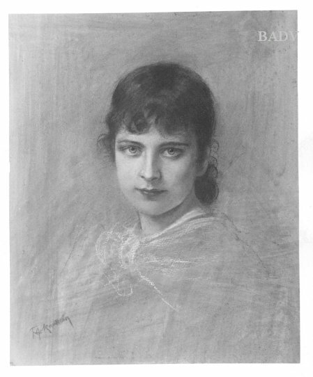 Mädchenkopf, 1892, Friedrich August von Kaulbach