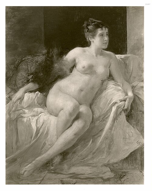 Female nude, 1892, Friedrich August von Kaulbach