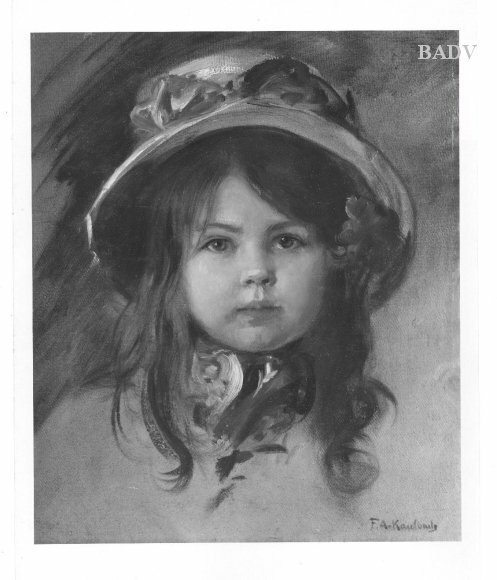 head of a little girl, 1875, Friedrich August von Kaulbach