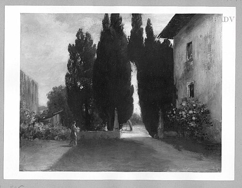 landscape: in the park, 1875, Friedrich August von Kaulbach
