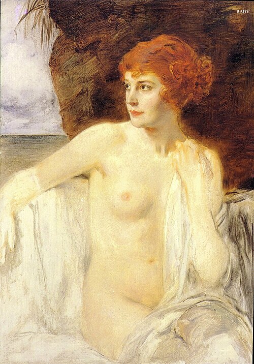 Portrait of a Lady ( nude ), 1875, Friedrich August von Kaulbach