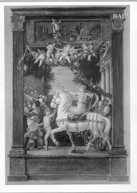 Gedenkbild zur Einweihung des Künstlerhauses am 29.3.1900, 1900, Friedrich August von Kaulbach