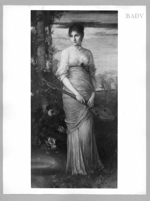 "Die Lautenschlägerin", 1882, Friedrich August von Kaulbach