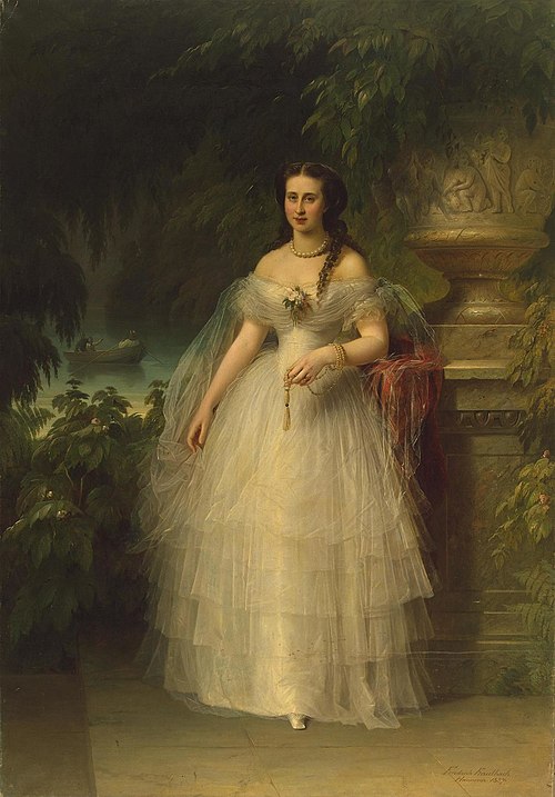 Portrait of Grand Duchess Alexandra Iosifovna, 1857, Friedrich August von Kaulbach