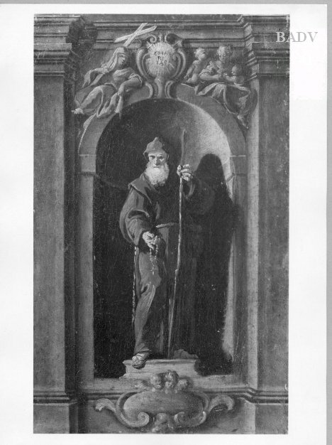 Saint François de Paule, représenté dans une niche, 1750, Francesco Fontebasso