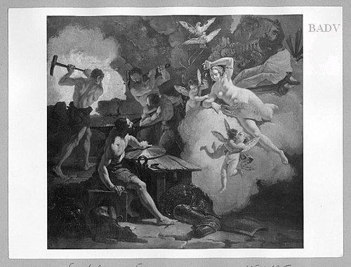 Venus in the smithy of Vulkan, 1734, Francesco Fontebasso