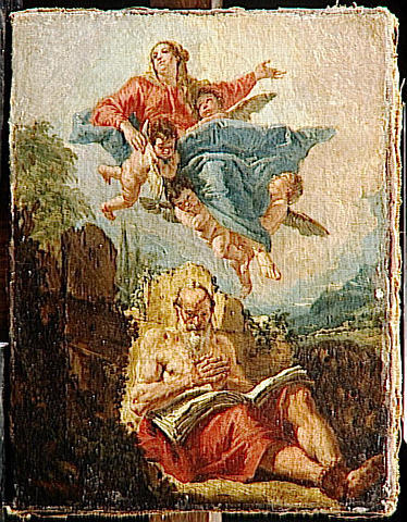 La Vierge apparaissant à saint Jérôme, 1800, Francesco Fontebasso