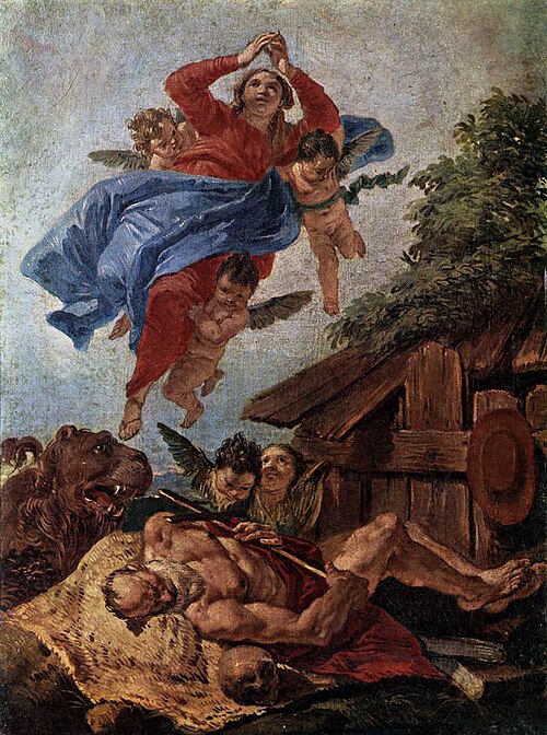 The Virgin Appearing to Saint Jerome, 1745, Francesco Fontebasso