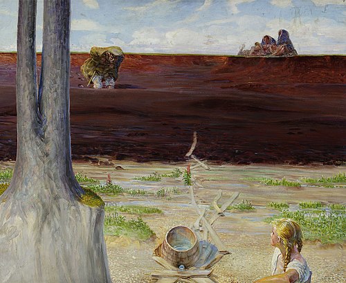 My life – left section of the triptych, 1912, Jacek Malczewski