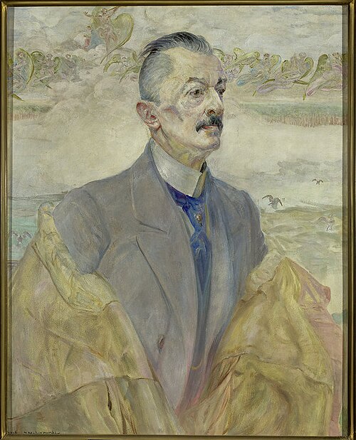 Portrait of August Sokołowski, historian, 1916, Jacek Malczewski
