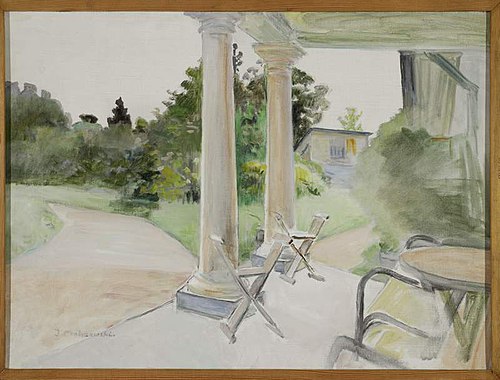 View from the porch in Lusławice, 1924, Jacek Malczewski
