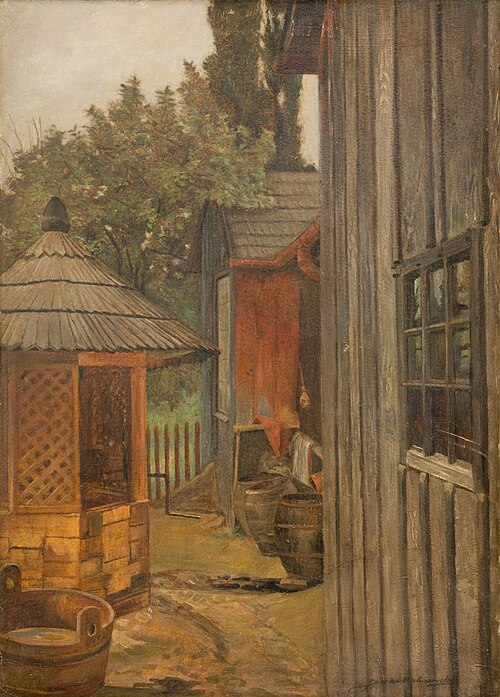 Courtyard, 1900, Jacek Malczewski