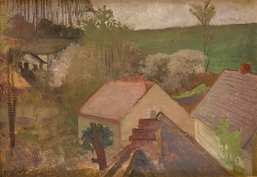 Countryside Landscape with Houses, 1900, Jacek Malczewski