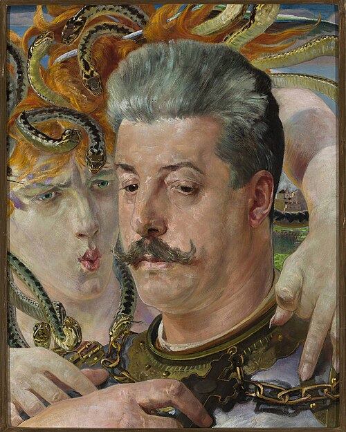Portrait of Tadeusz Błotnicki with Medusa, 1902, Jacek Malczewski