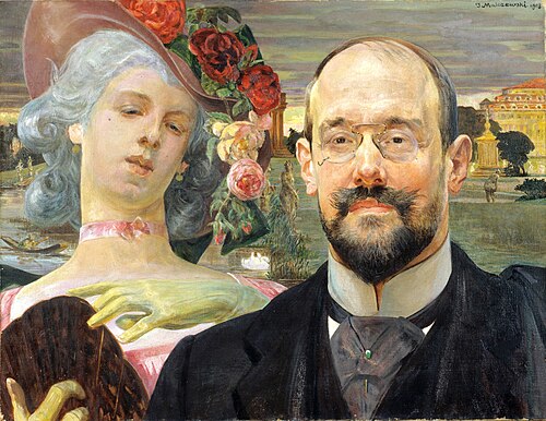 Portret Jerzego Mycielskiego z Muzą, 1903, Jacek Malczewski
