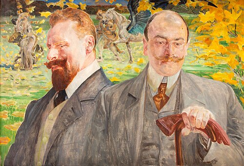 At the autumn. Double portrait, 1906, Jacek Malczewski