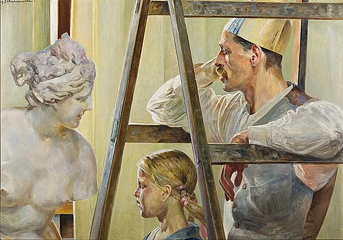 W pracowni malarza, 1919, Jacek Malczewski