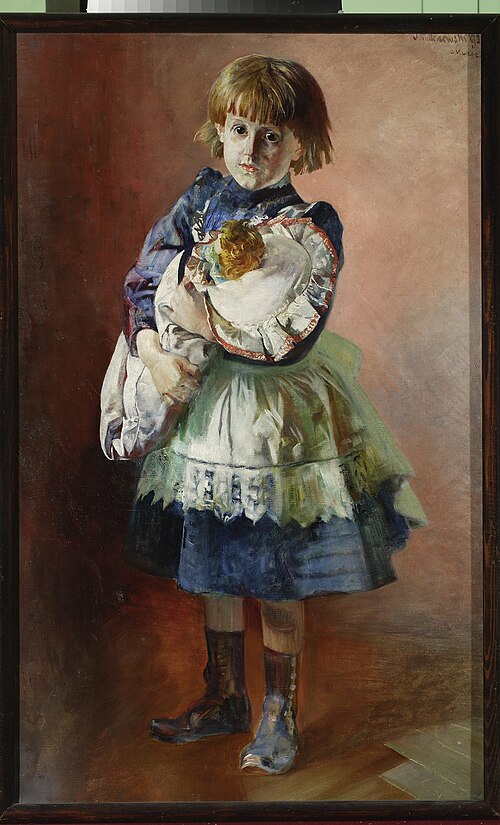 Portrait of Julia, the artist's daughter with a doll., 1893, Jacek Malczewski