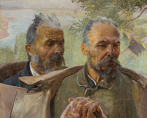 Two heads of old men, 1901, Jacek Malczewski