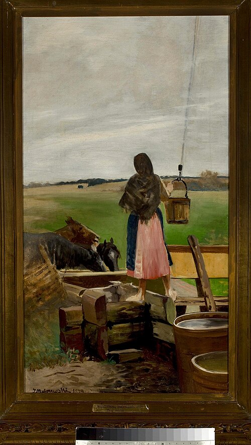 Girl at a water well, 1892, Jacek Malczewski