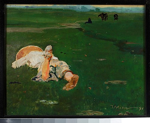 Shepherd girl in a meadow, 1891, Jacek Malczewski