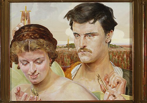 Music, the right part of the triptych, 1906, Jacek Malczewski