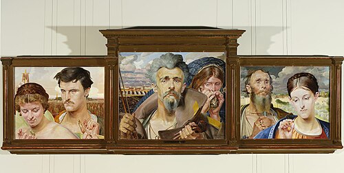 Music –triptych, 1906, Jacek Malczewski
