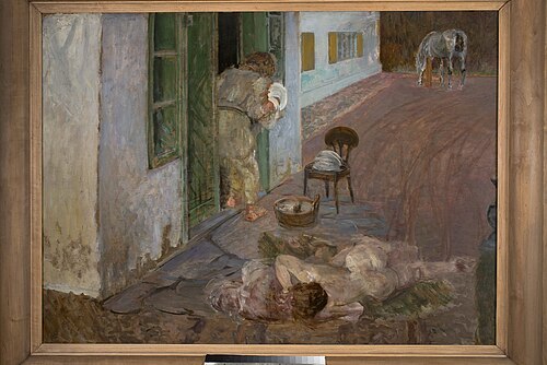 Dish washing. Wielgie, 1910, Jacek Malczewski