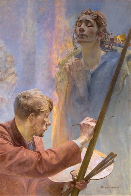 Artist and Muse, 1898, Jacek Malczewski