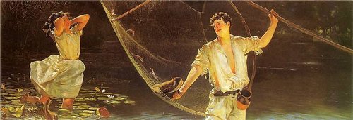 On i Ona (cykl Rusałki), 1887, Jacek Malczewski
