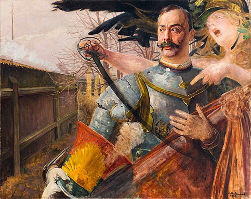 Portrait of Wojciech Kossak with Bellona, 1903, Jacek Malczewski