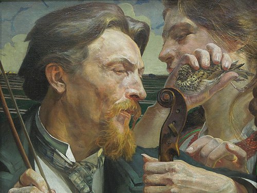 A Lark. Portrait of the Painter Antoni Zembaczyński, 1902, Jacek Malczewski